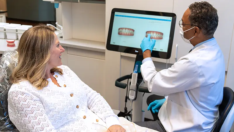 Doctor Byrd sharing scan results with patient