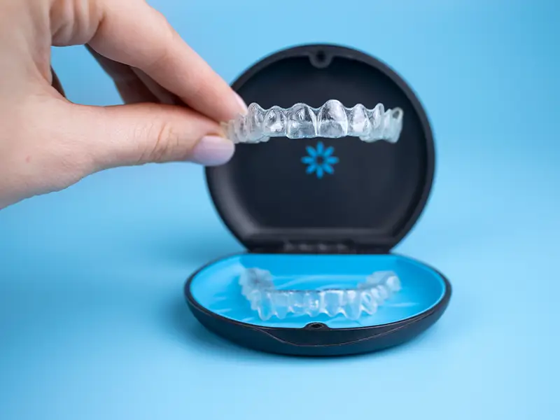 invisalign in case with logo