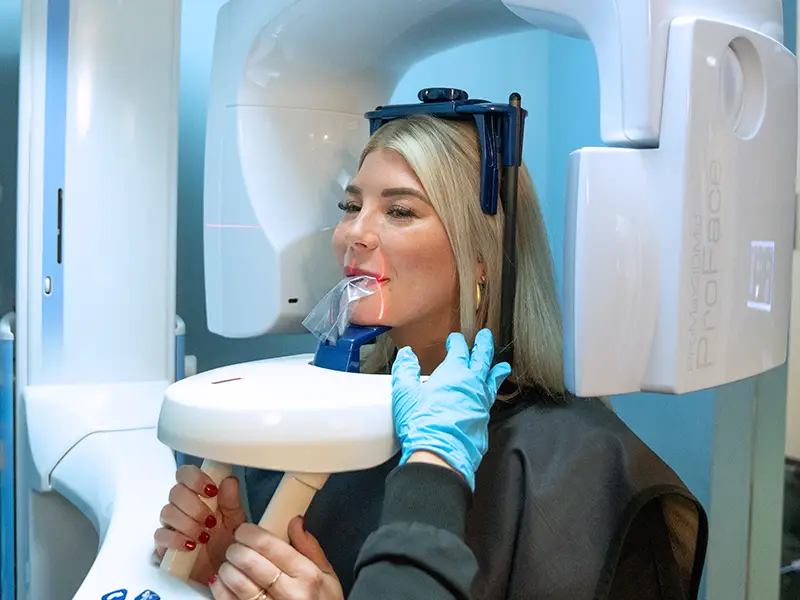 patient in x-ray machine